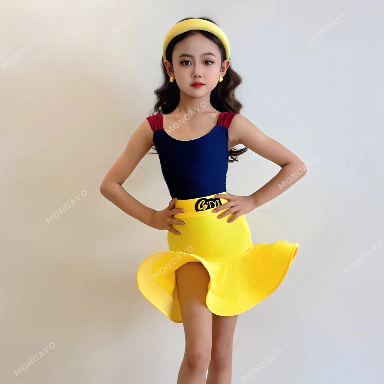 

Salsa Latin Dance Dress Girls Samba Tango Dance Costume Girls Ballroom Dress Standard Dancing Dresses Kids Latin Practice Dress
