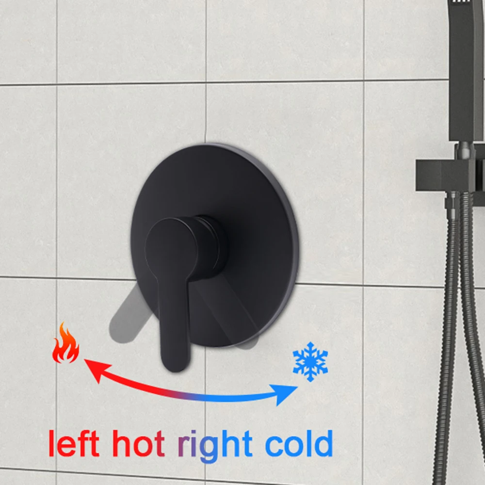 G1/2 ''صمام التحكم في صنبور الدش، خلاط حمام مثبت على الحائط، صنبور مياه الحمام، ساخن وبارد