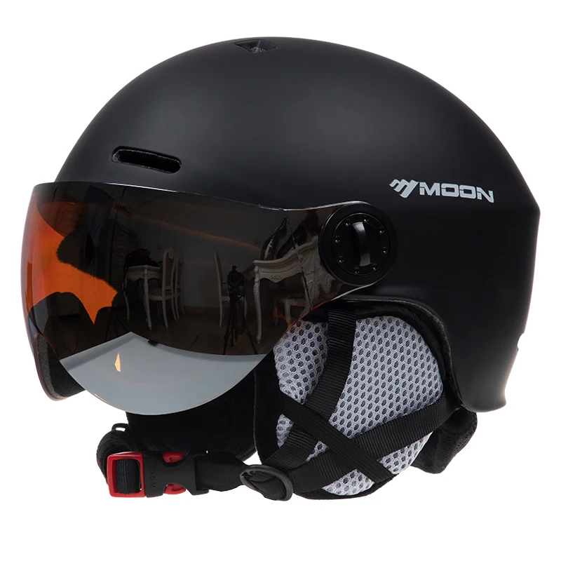 

MOON CE EN1077 Certificated Adult Winter Soft Sports Full Face Protection Snowboard Ski Helmet with visor in stock