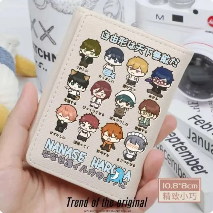 

Anime Free Rin Matsuoka Tachibana Makoto Fashion Wallet PU Purse Card Coin Hasp Money Bag Cosplay Gift B1597 Anime