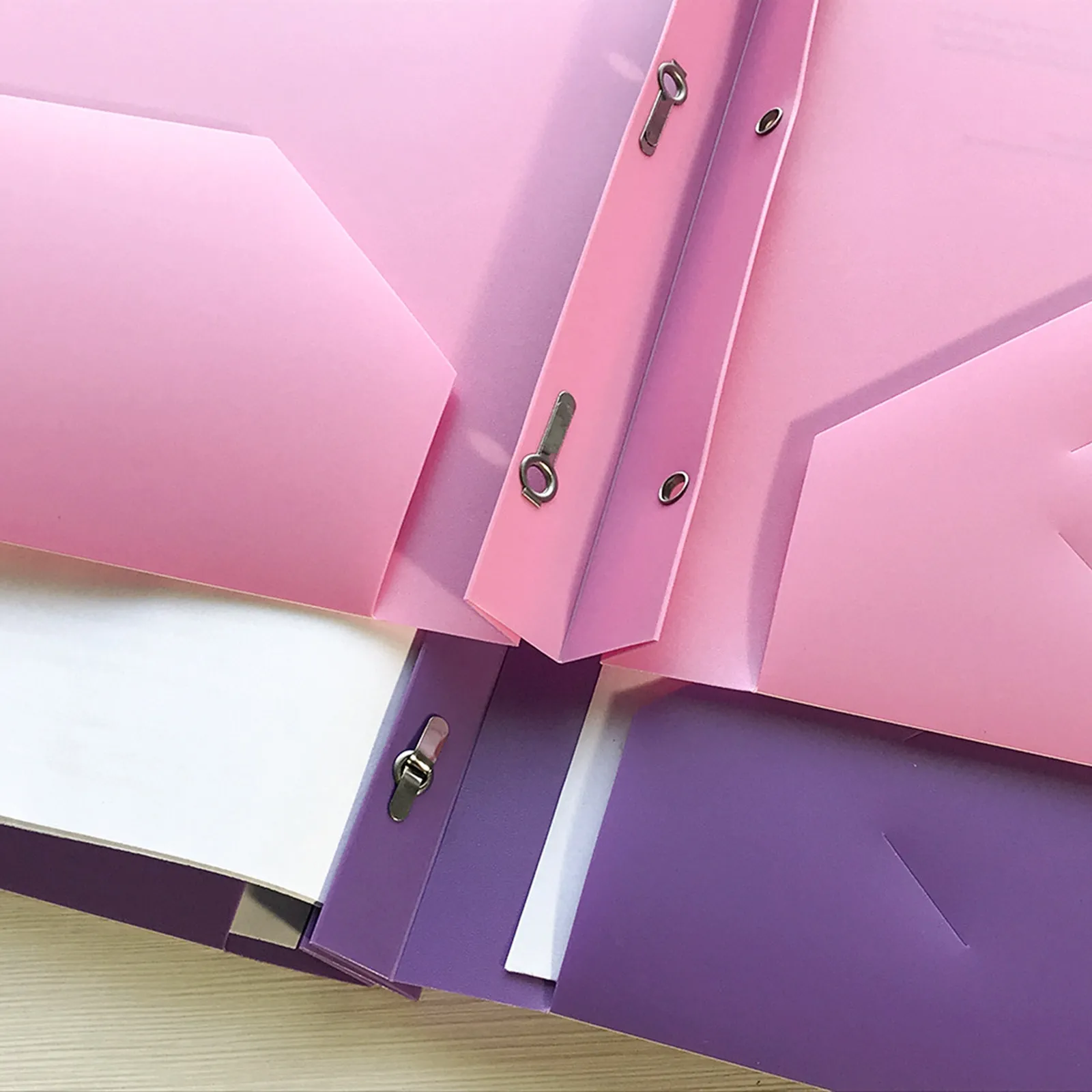 

6Pcs A4 File Folder Set Two Pocket Foldable Plastic Document Organizer Anti-Scratch Stylish File Container for Papers Contracts