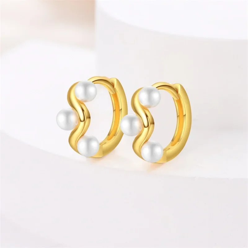 Original Silver Earrings White Pearl Conch Starflower Drop Earrings for Women's Earrings Anniversary Jewelry Delicate Fine Gift