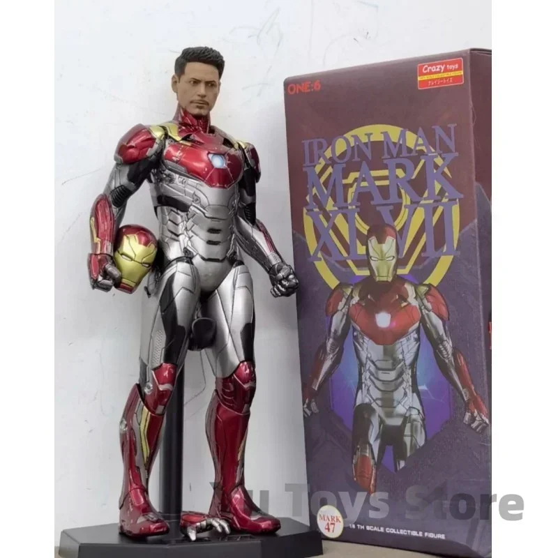 New Avengers 4 Iron Man Mk47 Mk50 Marvel Double-headed Eagle Imitation Metal Hand Do Captain America Static Posing A Thor Gift