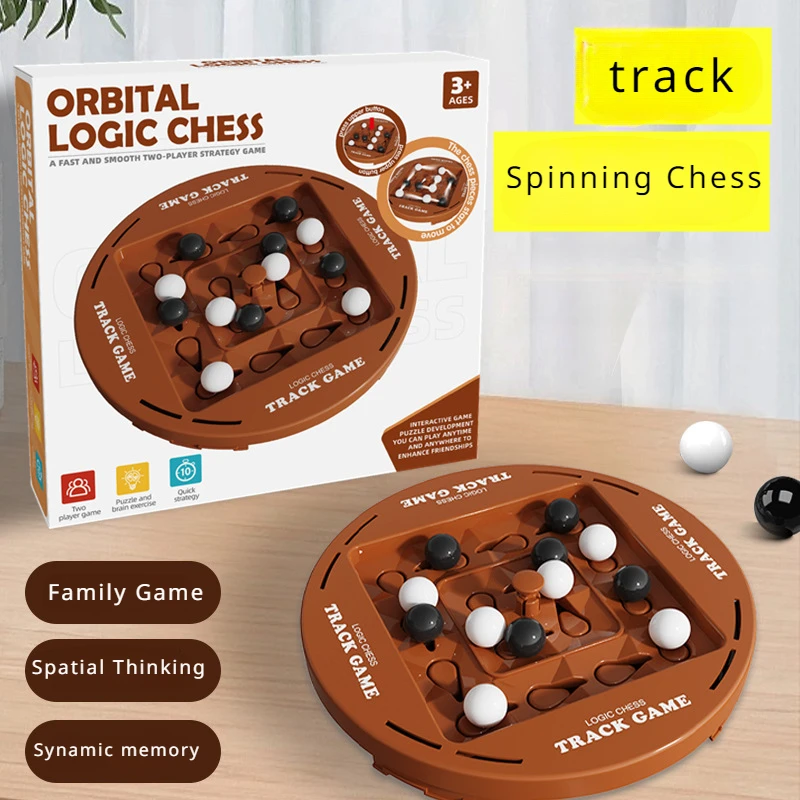 Orbital Track Logic Chess Pair Battle Black White Go Children\'s Thinking Training Brain Boosting Intelligence Board Game Toys