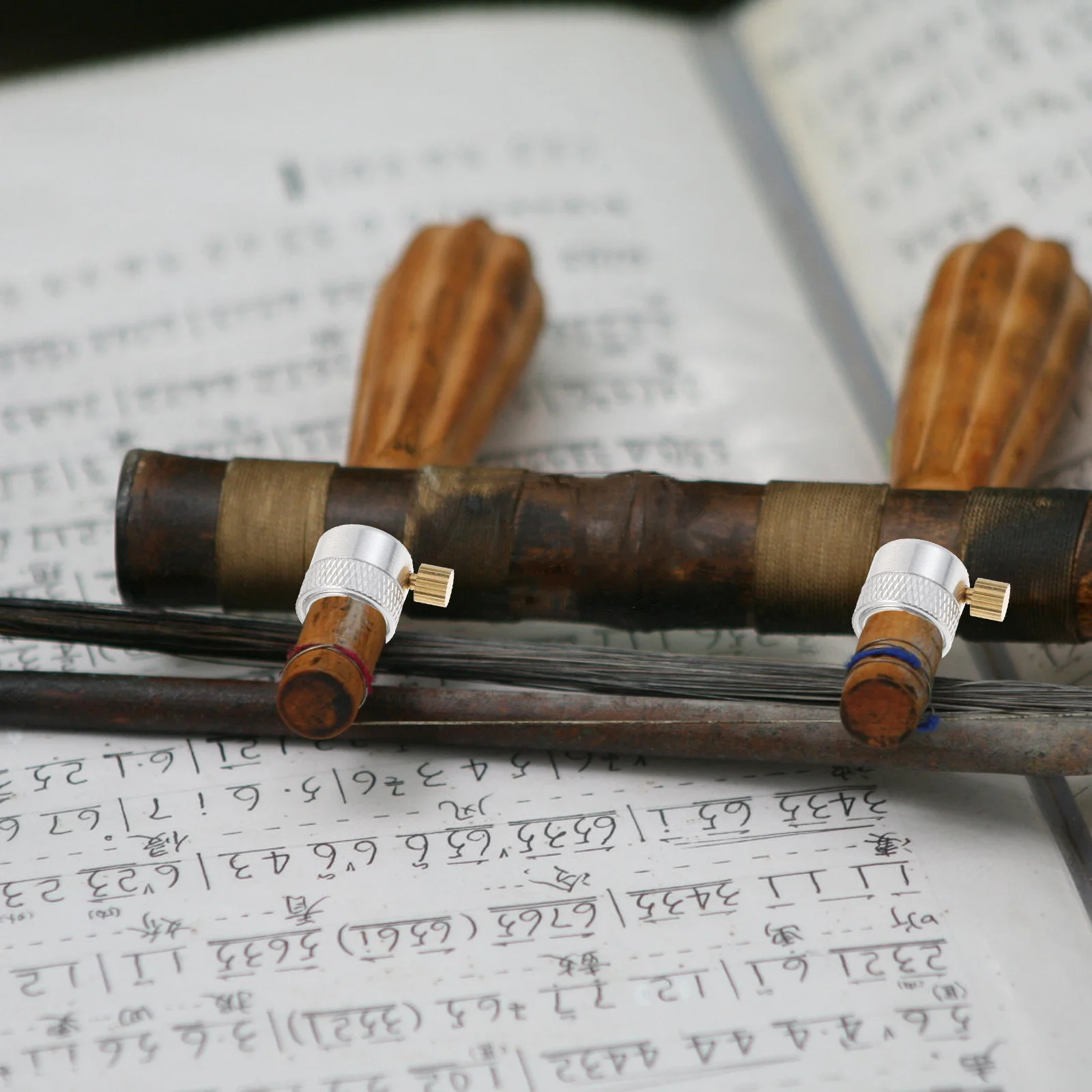 

2pcs 1 Pair Erhu Shaft Lock Non-Slip Strap For Silver Musical Instruments Parts Anti-Slip Ring Durable Adjustment Tool