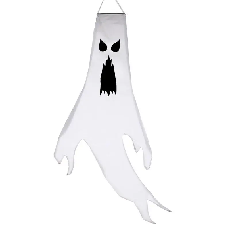 Ghost Windsocks Decor For Halloween Halloween Ghost Decoration White Flying Ghost For Yard Patio Garden Pathway Party Decoration