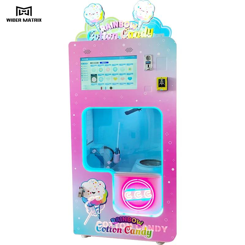 Fully Automatic Making 32 Styles Fairy Floss Cotton Candy Flower Vending Marshmallows Vending Machine On Shopping Mall For Kids