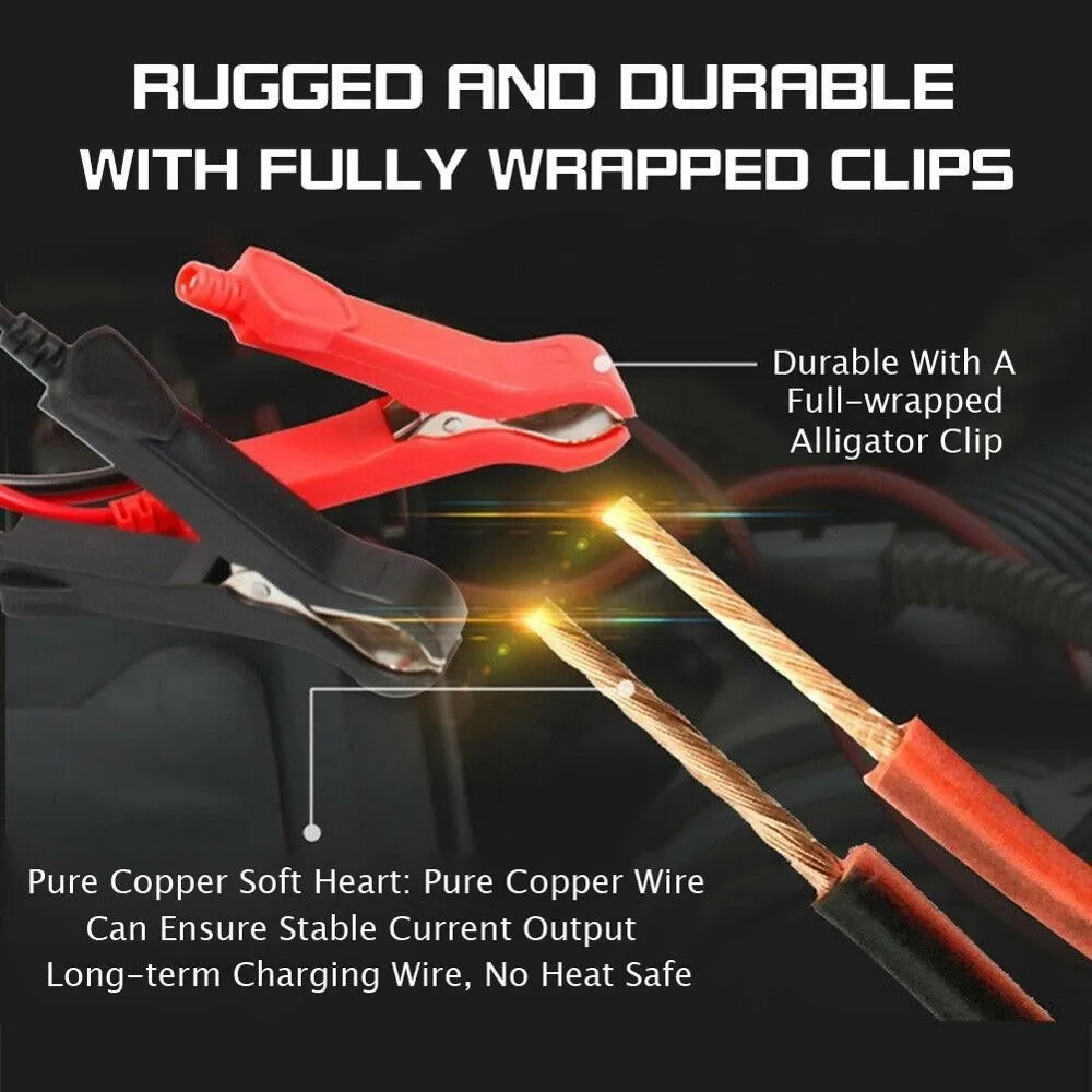 

12 В 24 В автомобильное зарядное устройство для мотоцикла, обнаружение аккумулятора, быстрая зарядка, автомобильный стартер, светодиодный дисплей