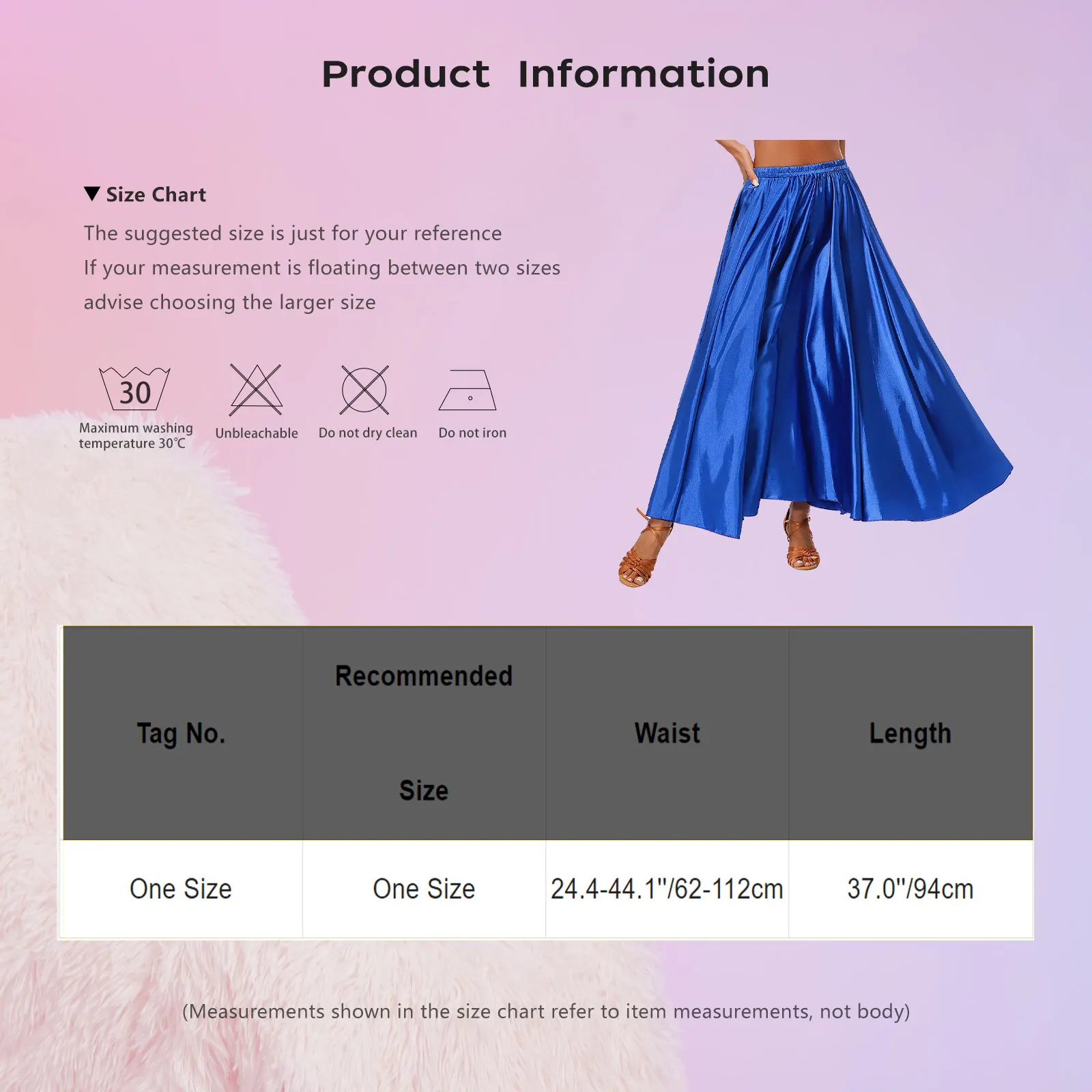 Womens Spaanse Flamenco Bull Dance Rok Satijnen Swing Rok Dans Oefenen Podium Performance Kostuum Ruffle Maxi Rok Dancewear