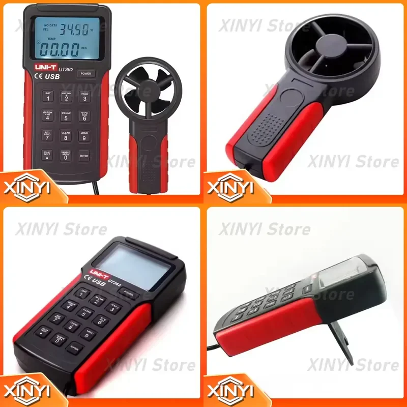 UNI-T UT362 Anemometer for Wind Speed Measurement with Switchable LCD Backlight and USB Data Transfer