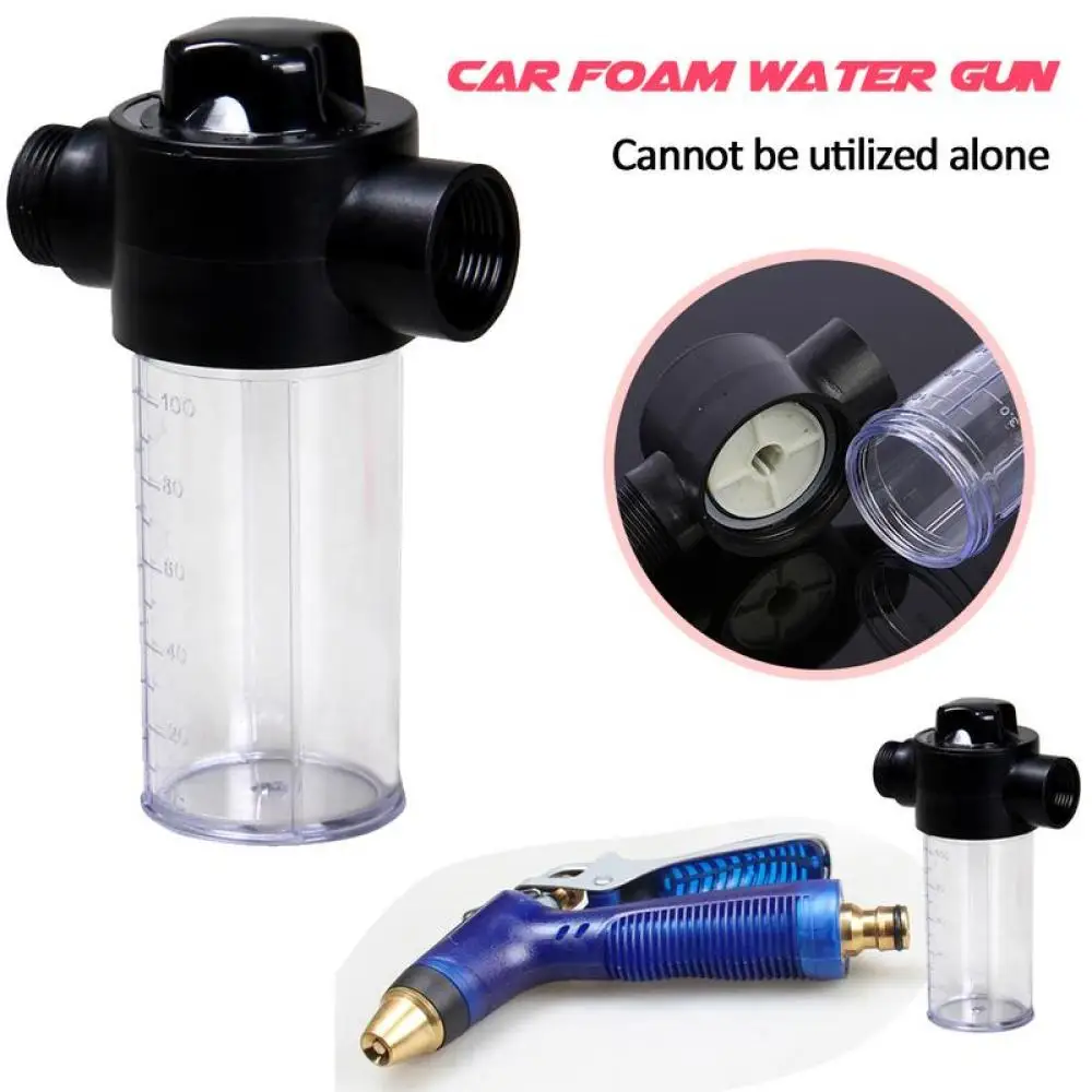 100ML Water Flow Adjustable Car Wash Foam Lance Pot Nozzle High Pressure Washer Soap Dispenser Bottle