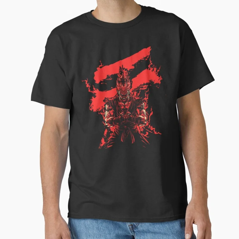 

Akuma 80s Retro Arcade video game Street fighter GYM Martial art gift T-shirt for men Large size Tops S-6XL Mens clothing