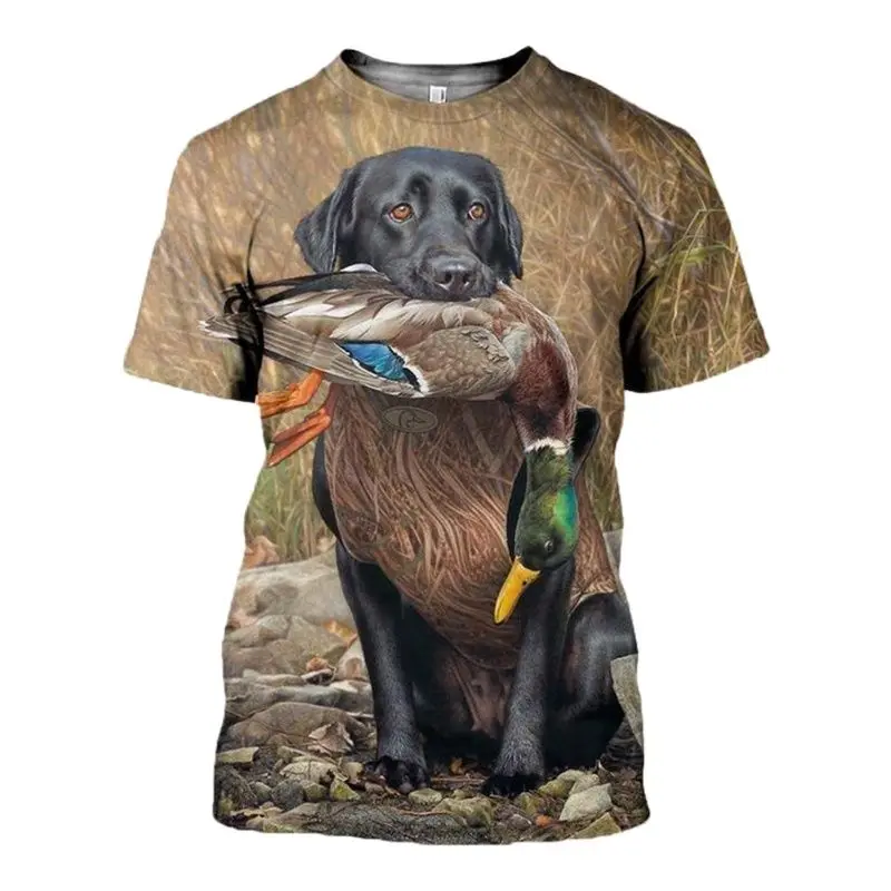 Outdoor Jungle Hunt Reed Camouflage T-Shirt 3D Wild Boar Print T Shirt For Men Casual O-neck Short Sleeve Funny Deer Pattern Tee