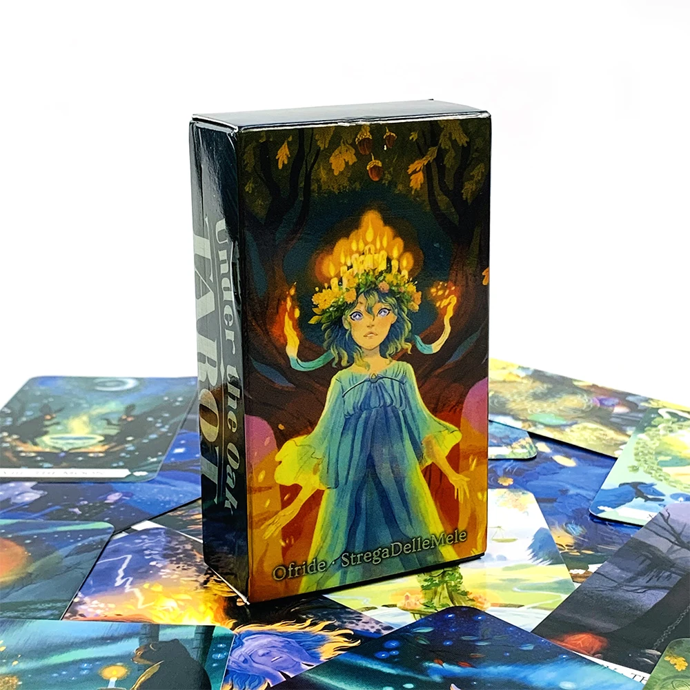 

Колода карт Таро Under The Oak, 78 карт, уникальная настольная игра для гадания, идеально подходит для путешествий, медитации и духовных практик.