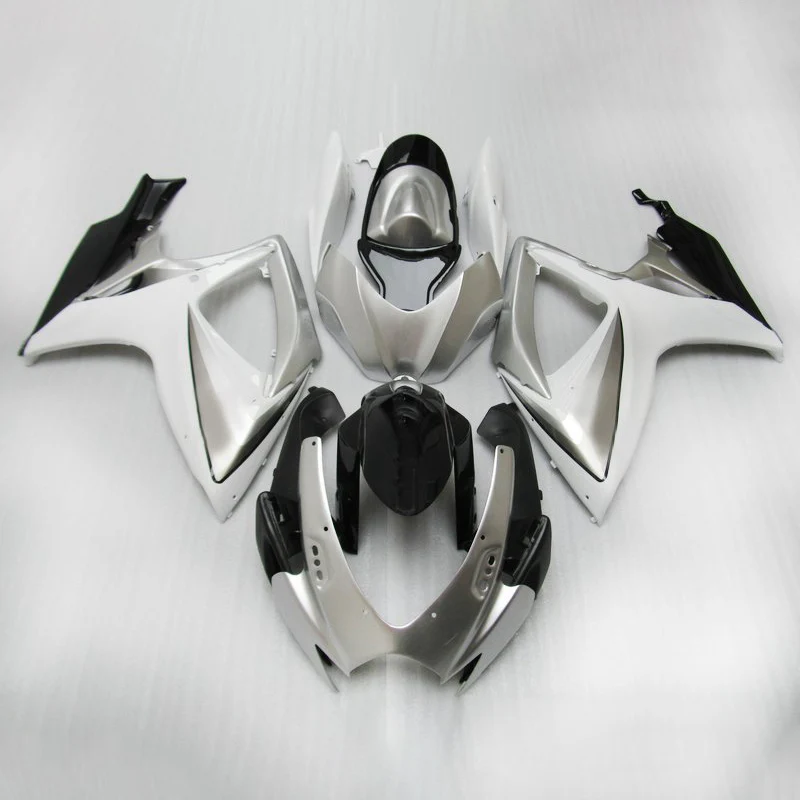 Upgrade Injection Fairing kits for SUZUKI 06 07 K6 GSXR600 750 motorcycle ABS fairings GSXR750 2006 2007 GSXR 600 silver parts