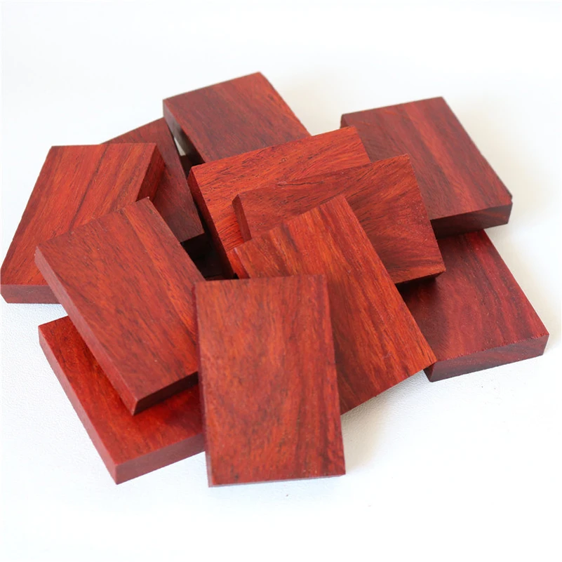 2pcs/lot 4 Sizes Zambia Blood Red Sandalwood Raw Material Natural Solid Wood Board Log For Knife Tools Handles DIY Making