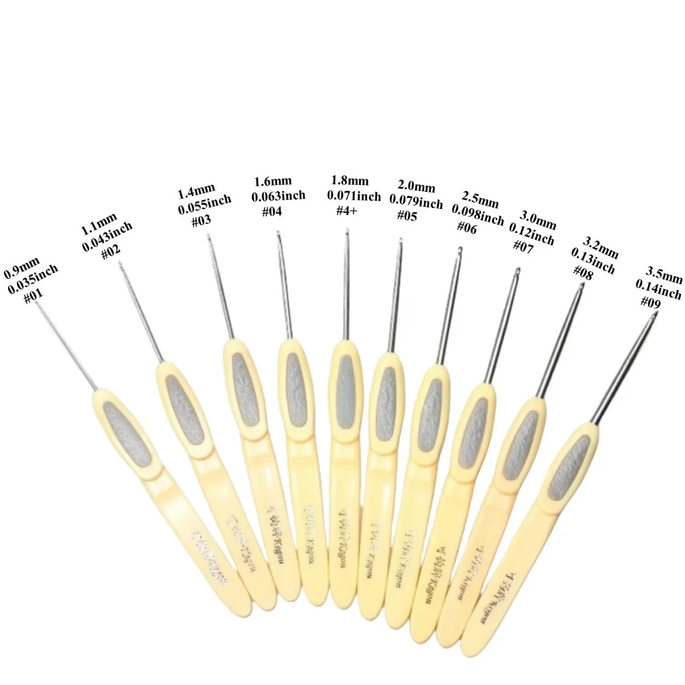 New Stainless Steel Crochet Hook Soft Handle Yarn Weave Sweater Crochet Needle DIY Weaving Tool Knitting Needle Sweater Weaving