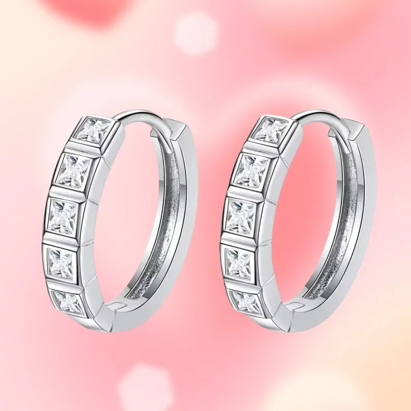 

Красивые платиновые серьги PT950, изысканные ювелирные изделия для свадебной вечеринки, сертификат D, цвет vvs1, серьги-кольца с муассанитом и бриллиантами для женщин