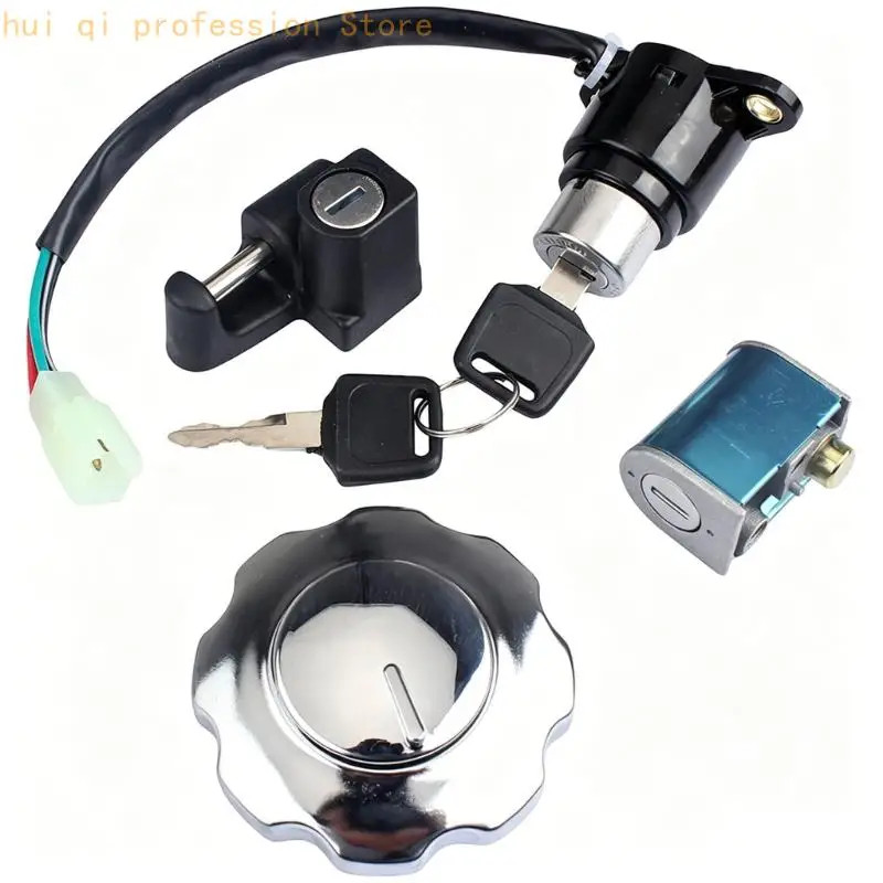 Motorrad-Service-Schloss-Set für Italien FT125 DT150 ITALIKA FT150, 4-Draht-Starterbaugruppe, Tankdeckelschloss – Detail 9