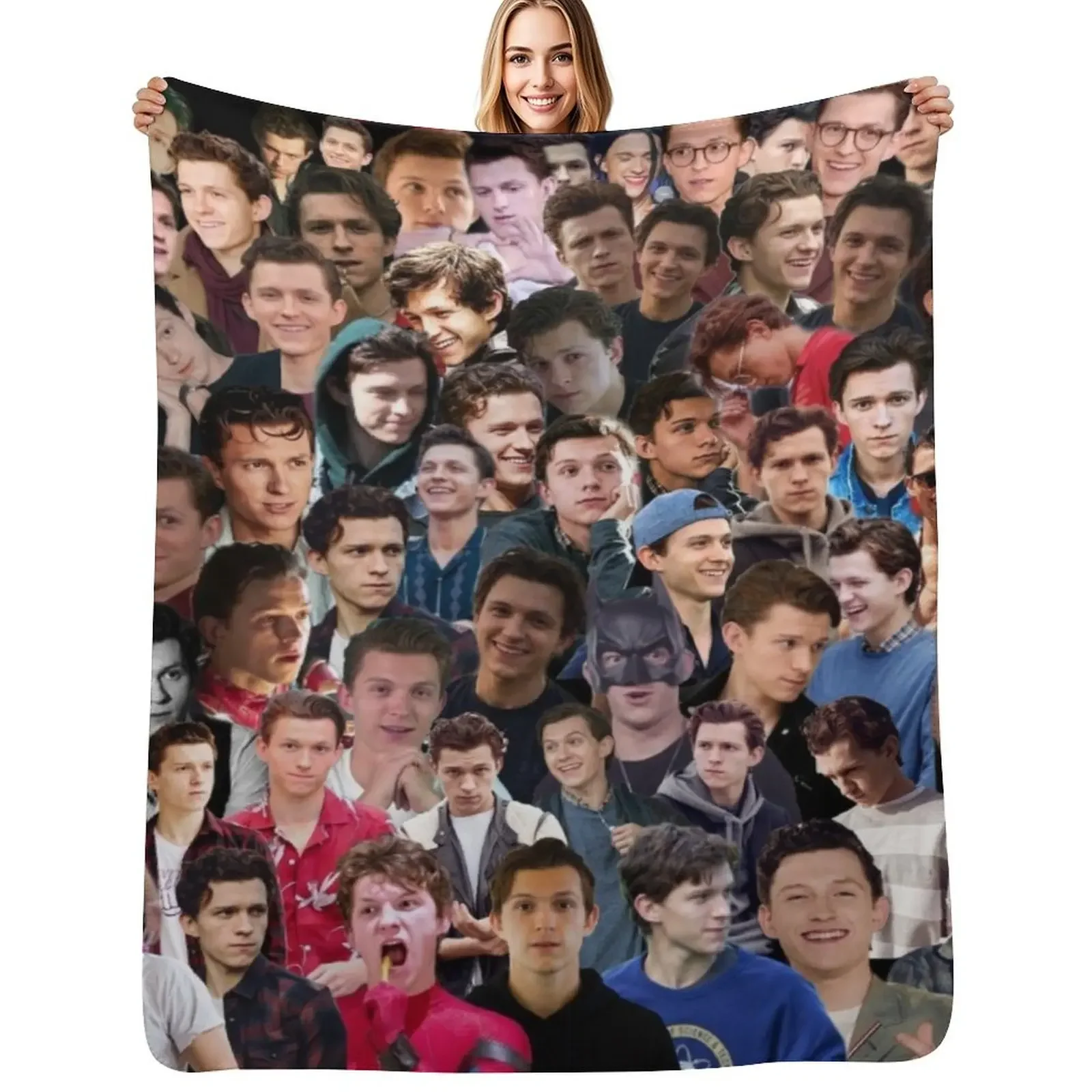 

Tom Holland College Throw Blanket Camping Furry Heavy blankets and throws Blanket