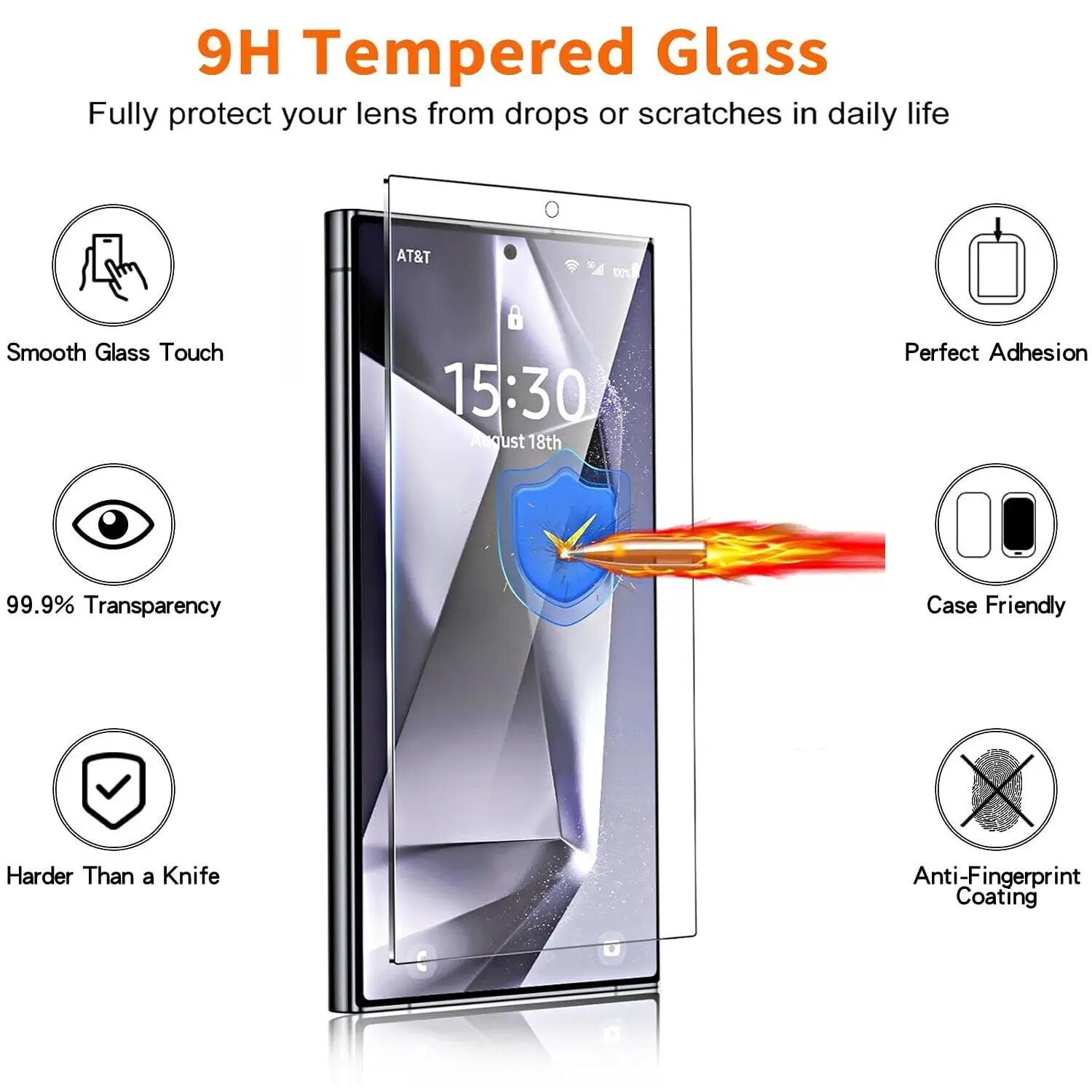 Para Samsung Galaxy S25 Ultra S24 S23 S22 S21 S20 FE armadura resistente a prueba de golpes Clip para cinturón funda de teléfono pantalla de vidrio templado