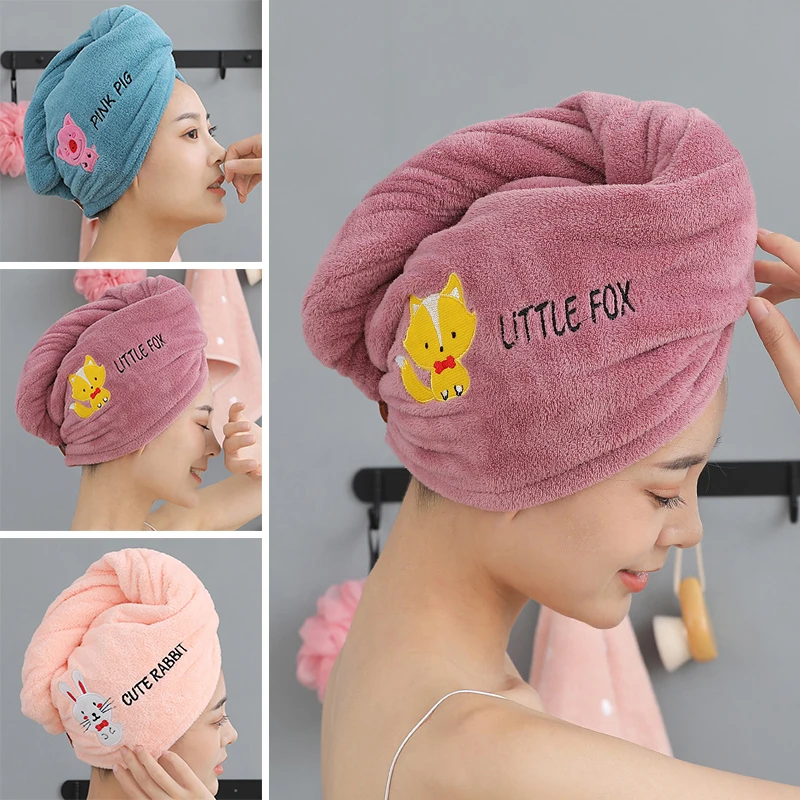 New Girls Towel Bathroom Ultra-fine Fiber Towel Quick Drying Hair Towel Magic Shower Hat Women's Headscarf Dry Hair Hat