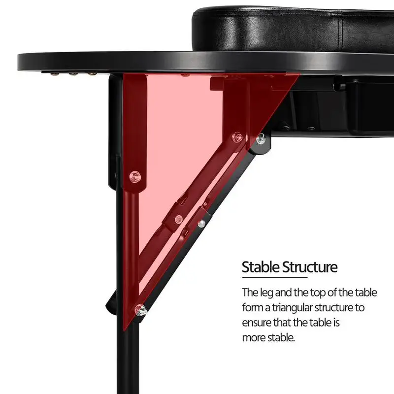 Estação de trabalho portátil e dobrável para mesa de manicure de 37 polegadas com gaveta grande