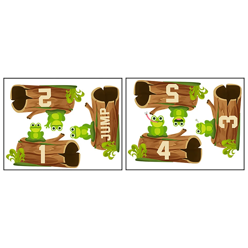 1 ورقة لعبة الضفدع القفز على الأرض ملصق اللعب التفاعلي ملصقات لاصقة مقاومة للماء لتعلم الرعاية النهارية #4