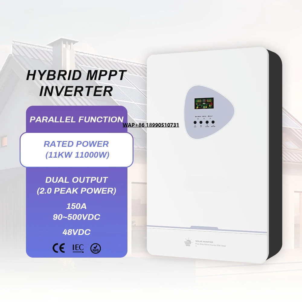 

Techfine Power 3000w 3600w 5500w 11000w 48v 24v MPPT Hybrid On/Off Grid 100A 120A 150A 220v 50/60hz Solar Inverter Charger WIFI