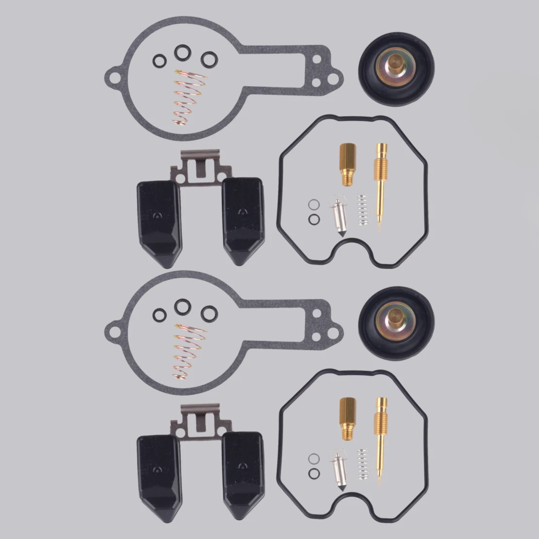 2 Sets Carburetor Repair Rebuild Kit with Air Cut-off Valve Float Fit for Honda XR500 XR500R Pro Link 500