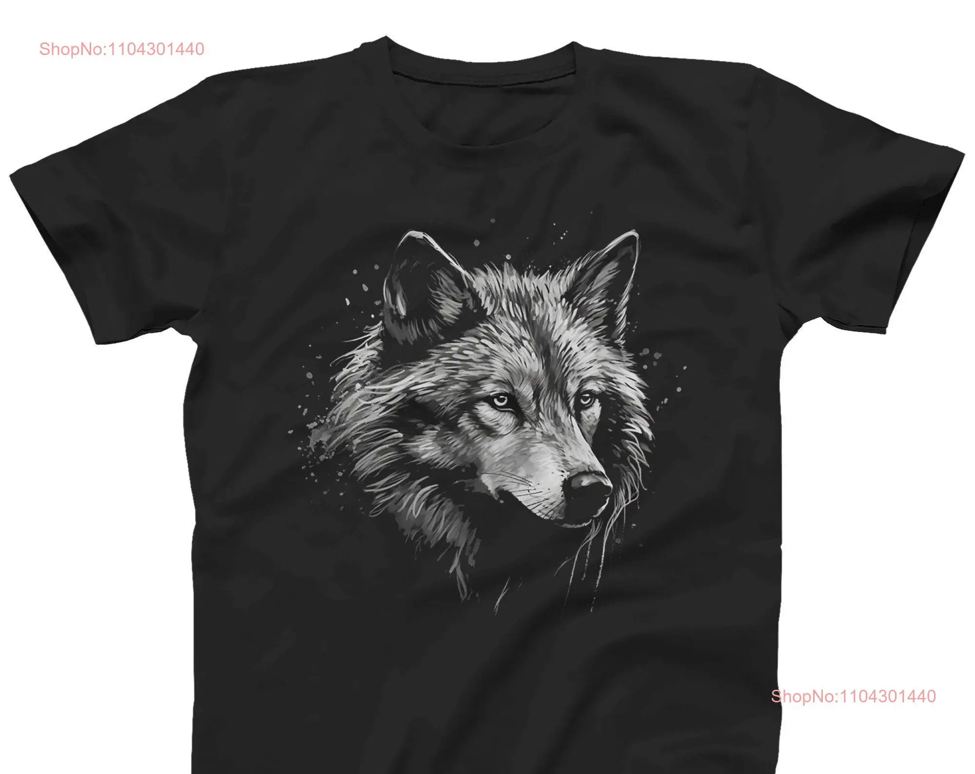 Grey Wolf T shirt for Men and Women Nature Also in Plus Sizes long or short sleeves