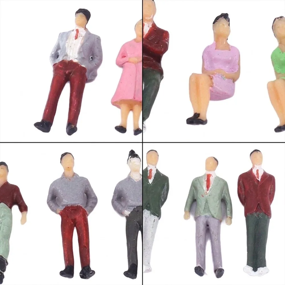 100PCS for mini ABS Figures for Sand Table and Diorama Scenes with Scale Options 1 50 1 75 1 100 Suitable for Model Display