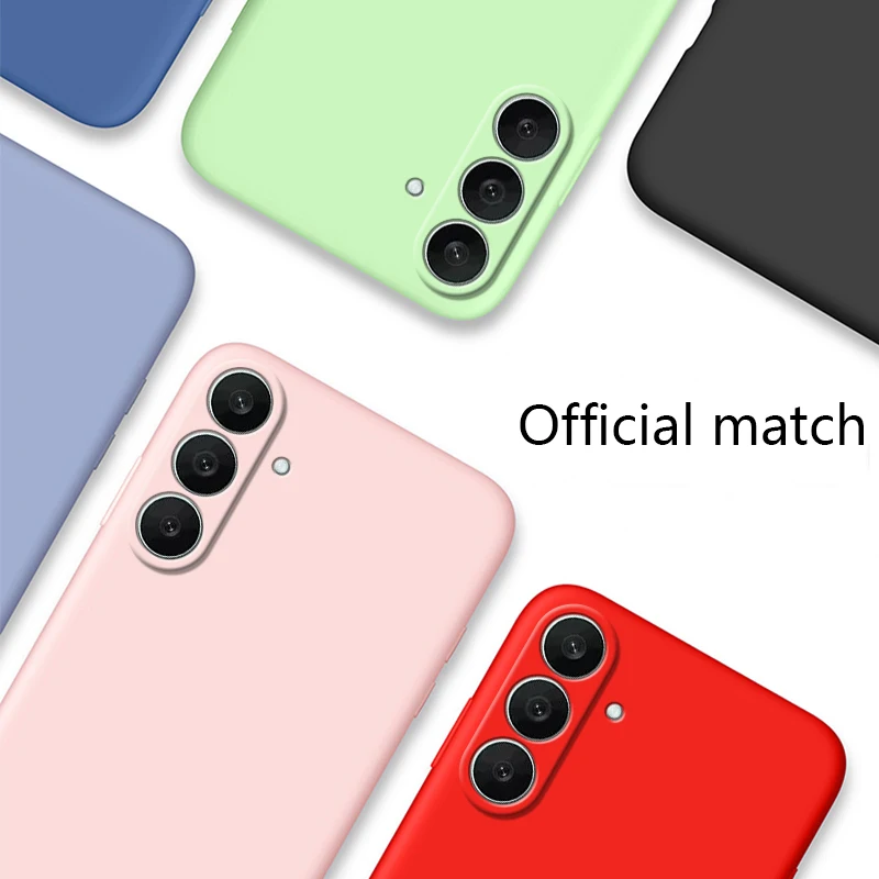Biruiqu For Samsung Galaxy S26 FE Case Liquid Silicone Soft Gel Rubber Shockproof Phone Case