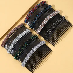 Resin Rhinestone Combs Broken Hairpin Inserted Comb Bangs Hair Clip for Women Braid Pressure Pins Girls Hair Styling Accessories