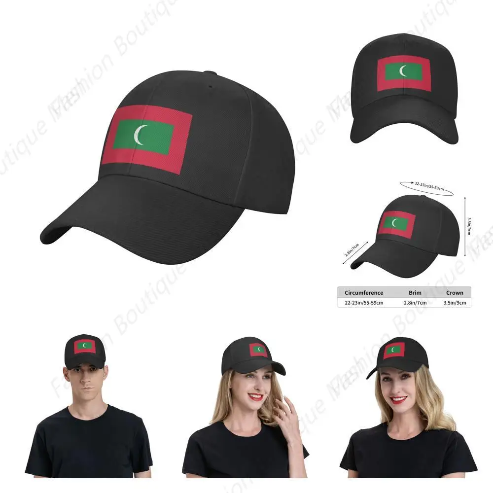 

High Quality Maldives Flag Printing Sun Hat Peaked Caps Sandwich Caps Trucker Hat Men Women Outdoor Sun Visor