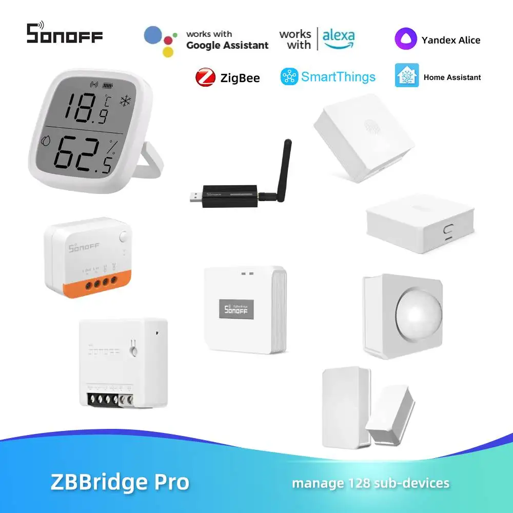 Sonoff Zigbee Bridge Pro SNZB Temperature Humidity/door/motion Sensor ZBMINI L2 Switch support Alexa Smartthings Zigbee3.0 Hub