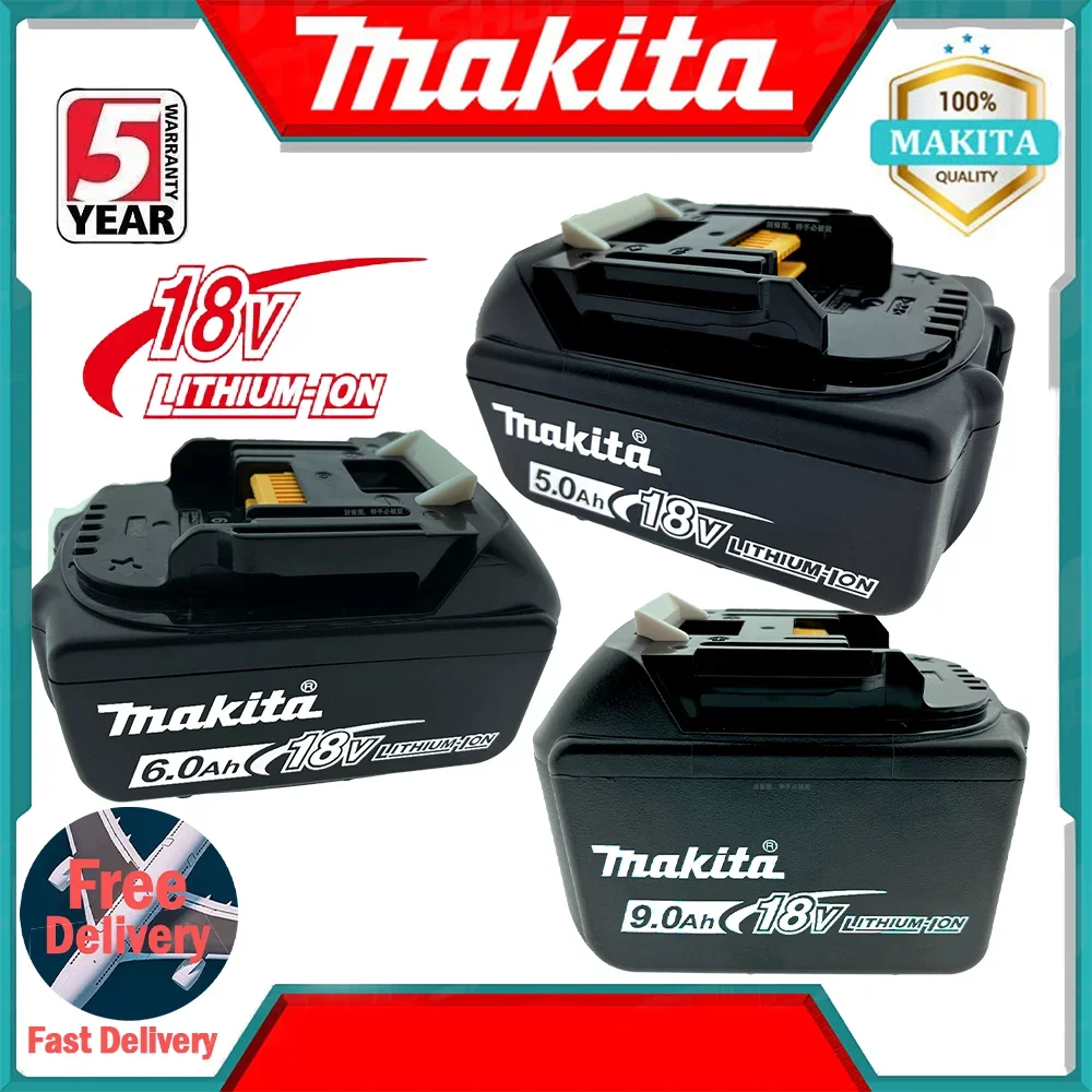 

Оригинальные сменные аксессуары для аккумуляторов Makita 18 В BL1860 BL1850 BL1830, комплект литий-ионных аккумуляторов 18 В для электроинструментов