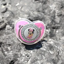 1Pcs Branco Rosa Minnie Mouse Print Pacificar Chupetas 2023 Maio Mais recente BPA Livre Reborn Chupeta Mamilo Baby Girl Mordida Mastigar Brinquedos do Pacífico