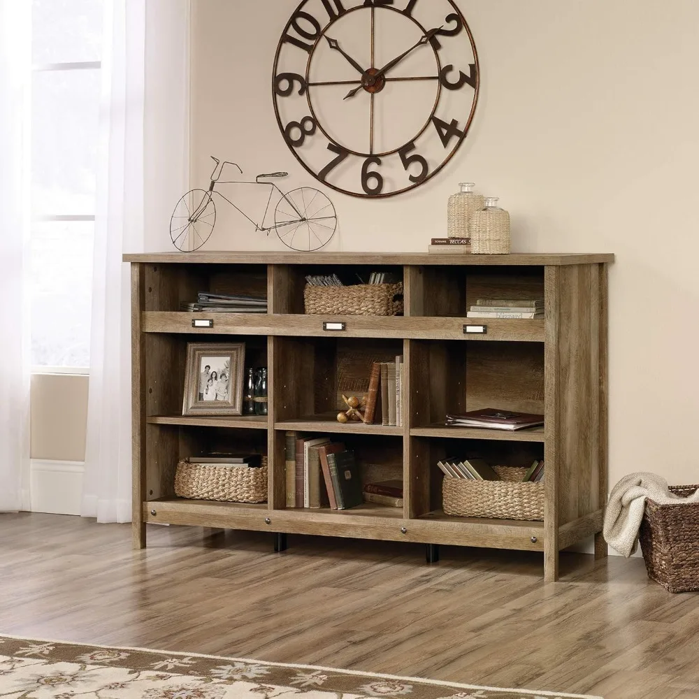 Adept Opslag Credenza/Pantry Kast, L: 58.19 "X W: 17.17" X H: 36.26 ", Vakman Eiken Afwerking