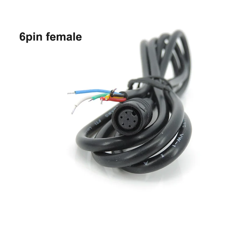 M8 6Pin 8Pin E-bike Lijn Elektrische Fiets Waterdichte Connector 1M Snelheidssensor Man-vrouw Verlengkabel 28awg 0.7A 5k
