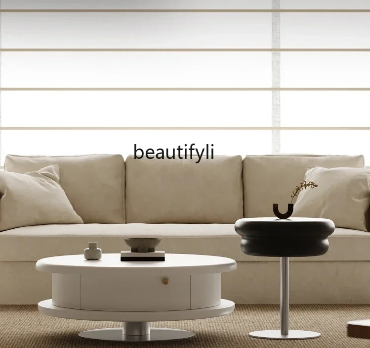 A139  Designer High-End round Tea Table Combination Contrast Color Storage Italian Minimalist Living Room Home Creative Art