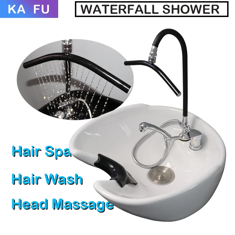 Head Spa Shower for Shampoo Sink Faucet Shower Head for Shampoo Bed Bowl Wash Hair Salon Style Scalp Care Waterfall adjustable