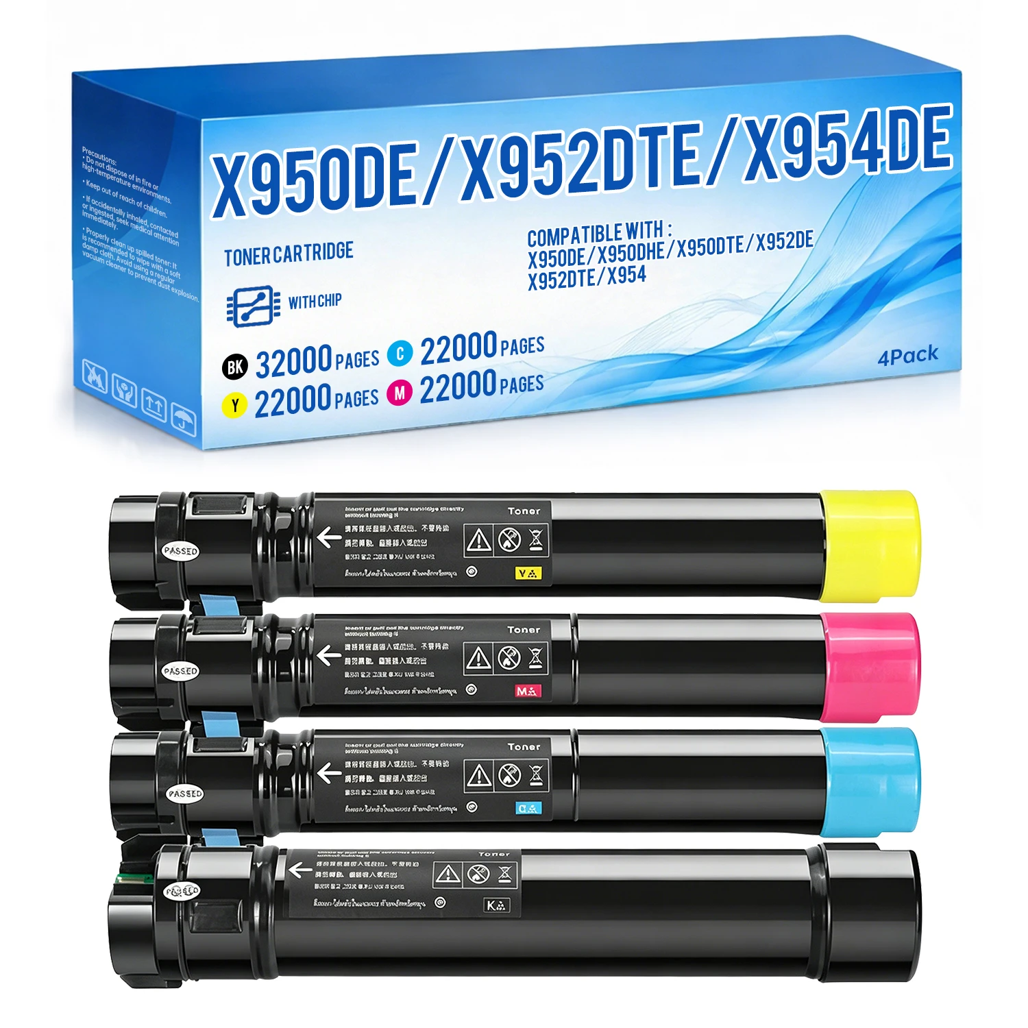 

Suitable for Lexmark X950de/X952dte/X954de ink cartridges X950X2KG toner cartridge
