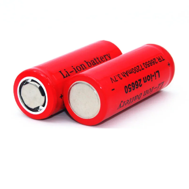 26650 3.7 فولت 7200 مللي أمبير بطارية ليثيوم أيون قابلة للشحن تستخدم لمصباح يدوي راديو بنك الطاقة المحمولة ألعاب كهربائية بطارية قابلة لإعادة الاستخدام