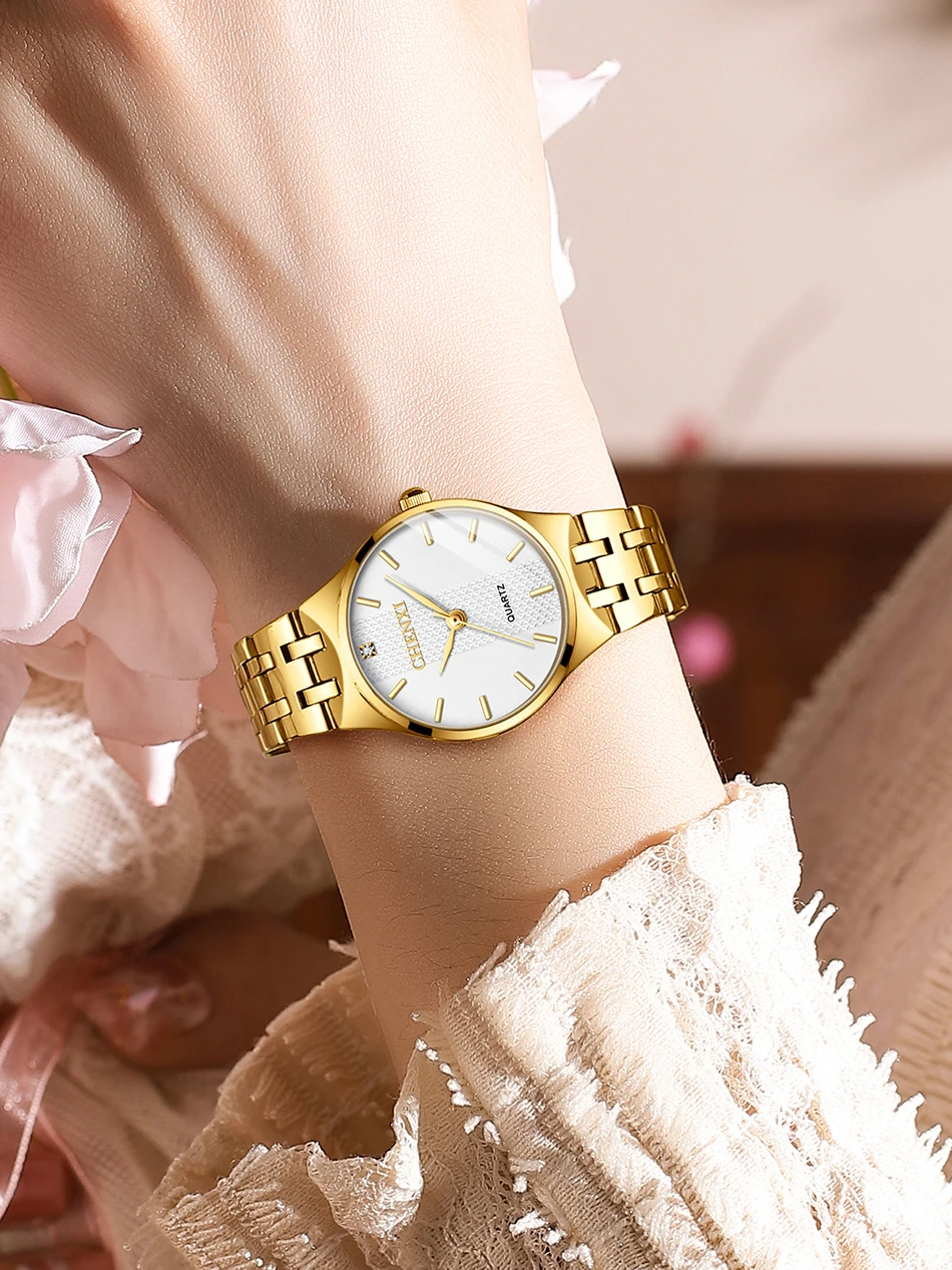 Stainless Steel Women Watch CHENXI Luxury Brand Fashion Women\'s Quartz Wrist Watch Elegant Lady Clock Gift Relogios Feminino