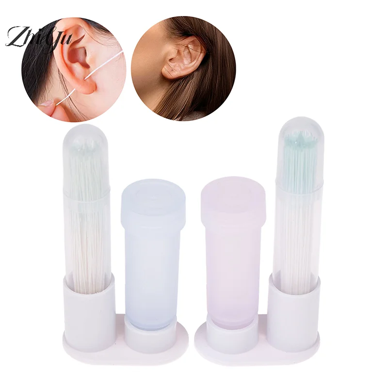 

Pierced Ear Cleaning Set Solution Floss Cotton Thread Ear Hole Aftercare Tool Kit Disposable Earrings Hole Cleaner