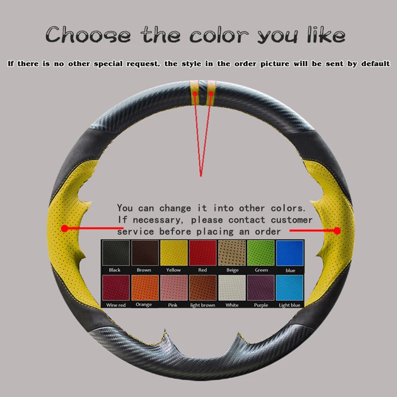 Custom DIY Car Steering Wheel Cover 100% Fit For Honda Civic 10th Gen 2016 2017 2018 Auto Interior Accessories Steering Wrap