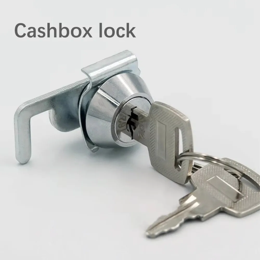 Rust-Resistant Mini Cam Lock with Quick Clip Silver Easy Replacement Cash Box Lock with Keys Metal Cabinet Airbox Lock