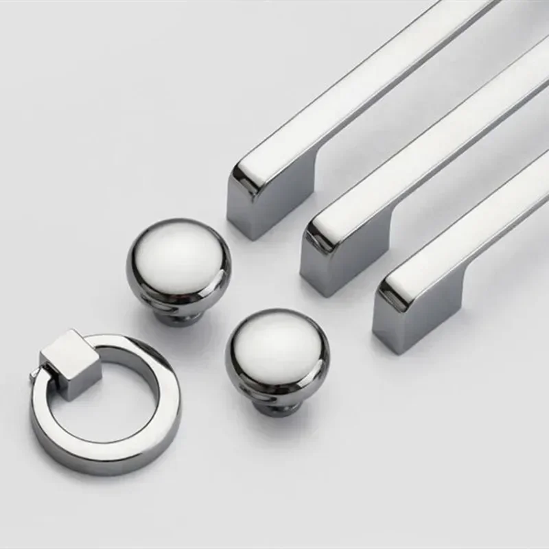 Zinc Aolly Black Kitchen Cabinet Door Handles American style Wardrobe Cupboard Door Pulls Drawer Knobs Furniture Handle