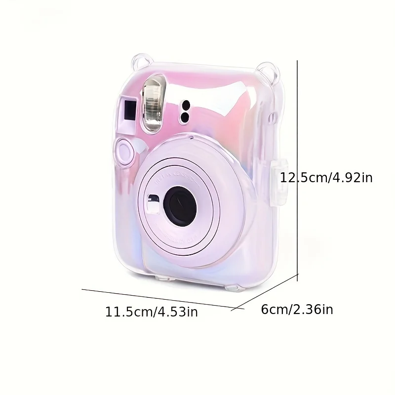 1 Camera case for Instax Mini 12 camera with photo pocket and adjustable shoulder strap (camera not included)